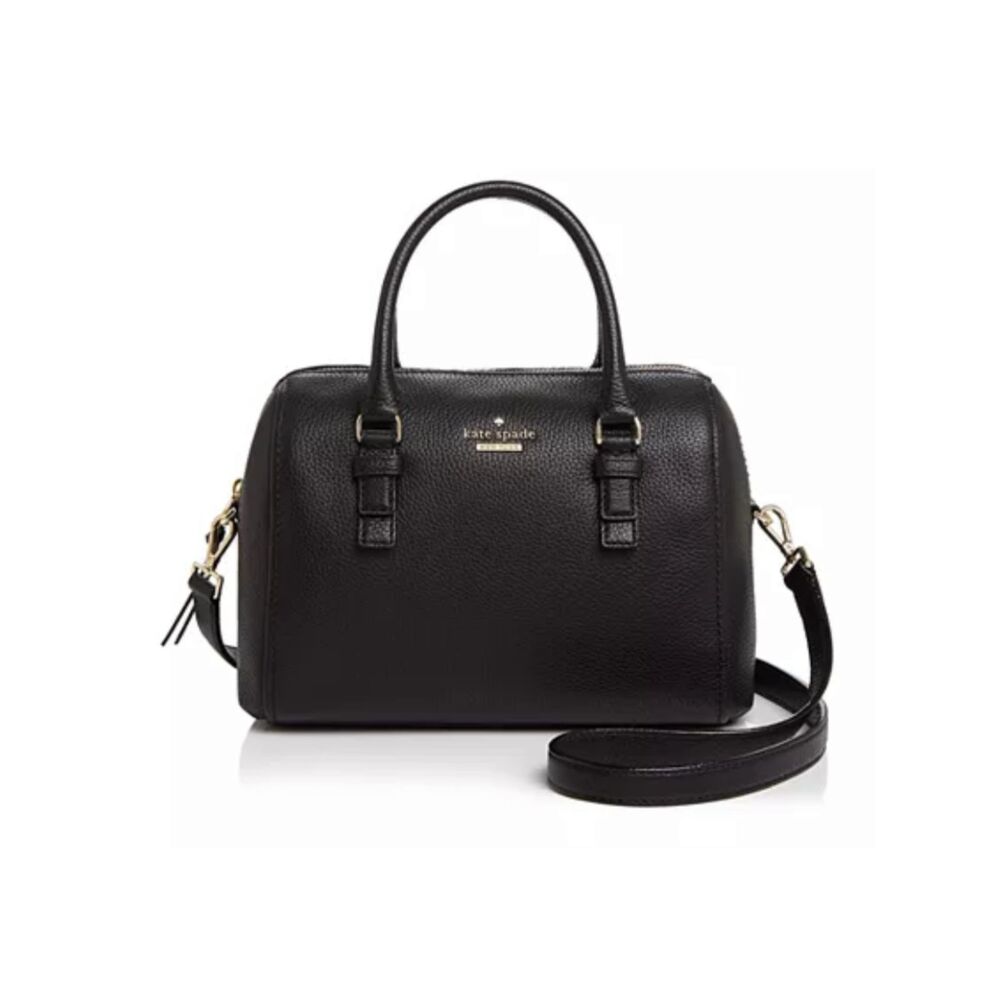 Kate Spade New York Jackson Street Lane Bowler Large Leather Satchel Black